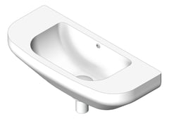 3D Shaded Image of Basin WallHung Plumbline Evo Round Right