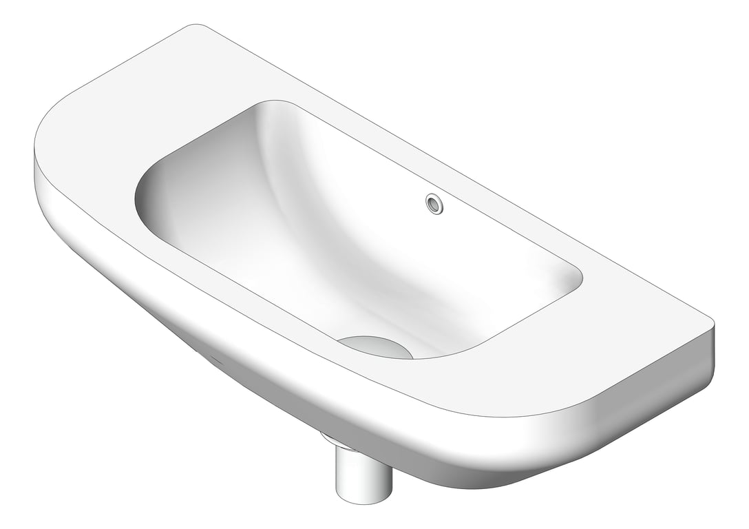 Navigate to Basin WallHung Plumbline Evo Round Right