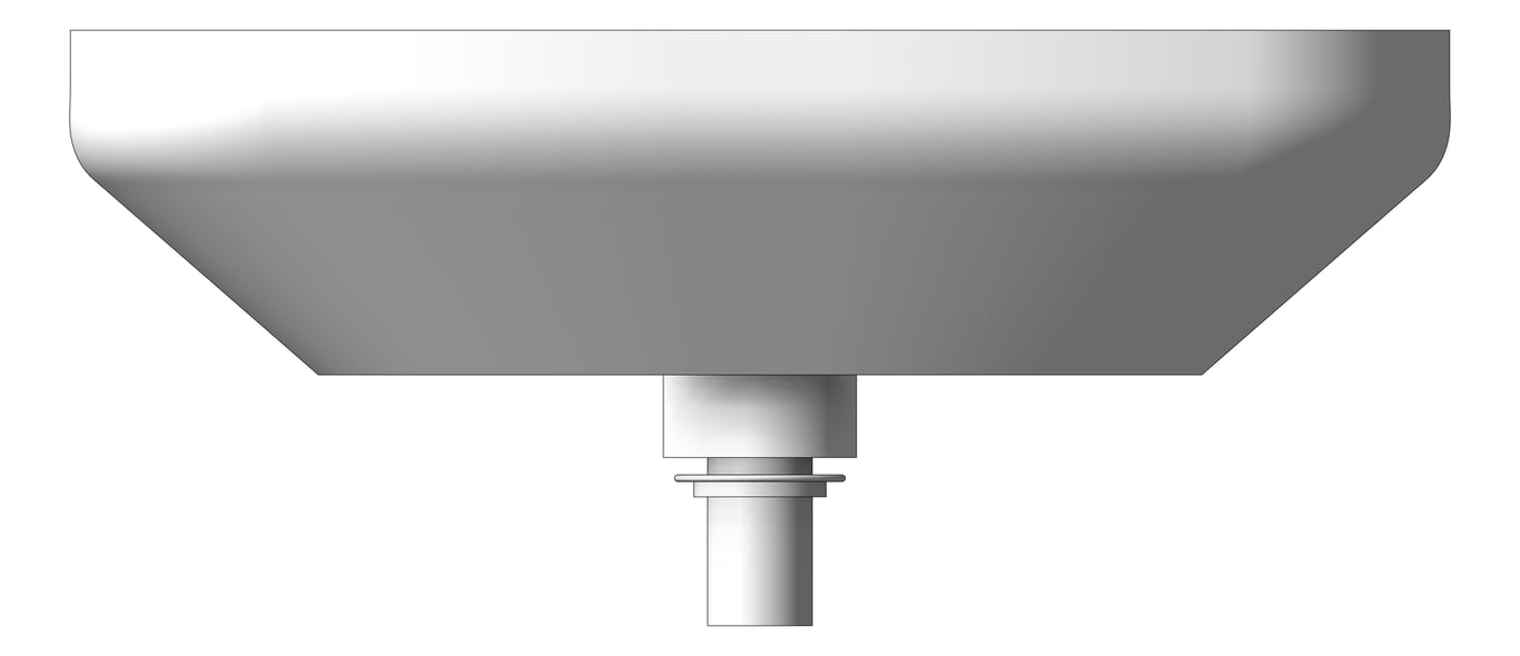 Front Image of Basin WallHung Plumbline Evo Round Right