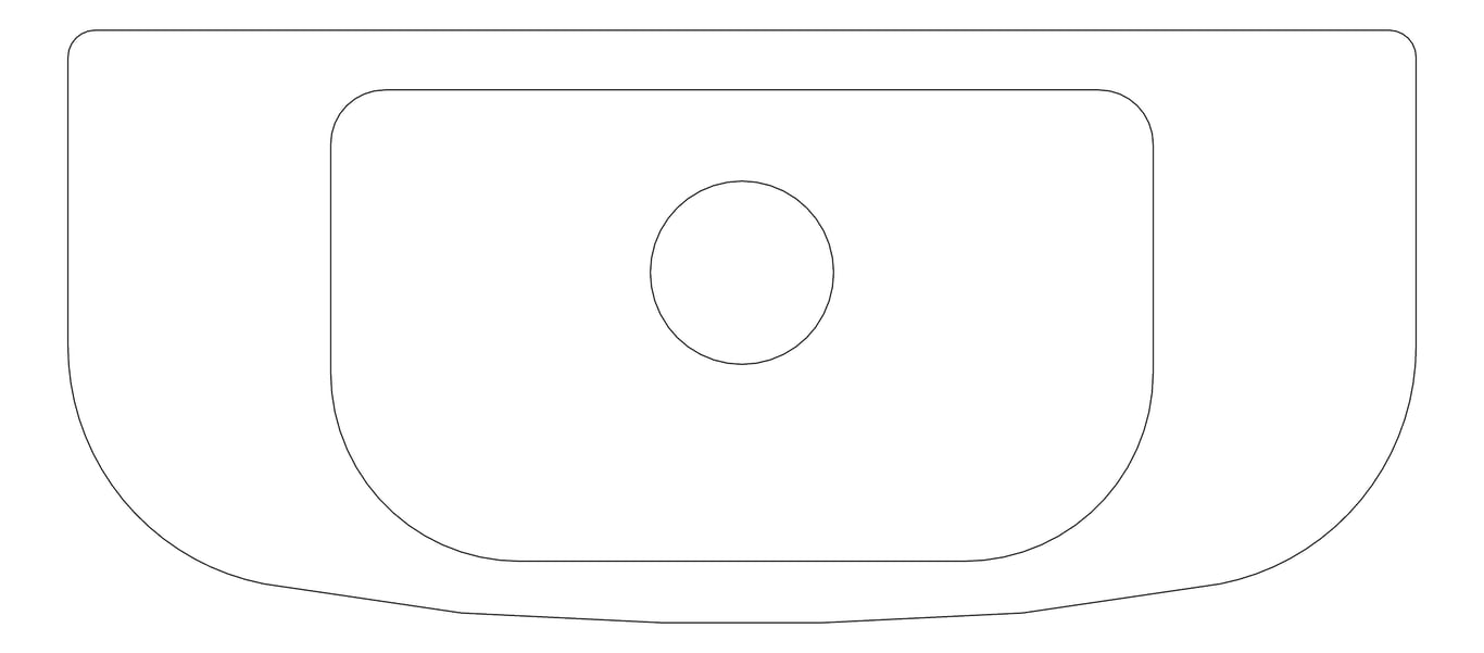 Plan Image of Basin WallHung Plumbline Evo Round Right