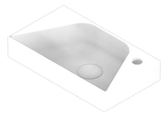 3D Documentation Image of Basin WallHung Plumbline Verso Projections Right