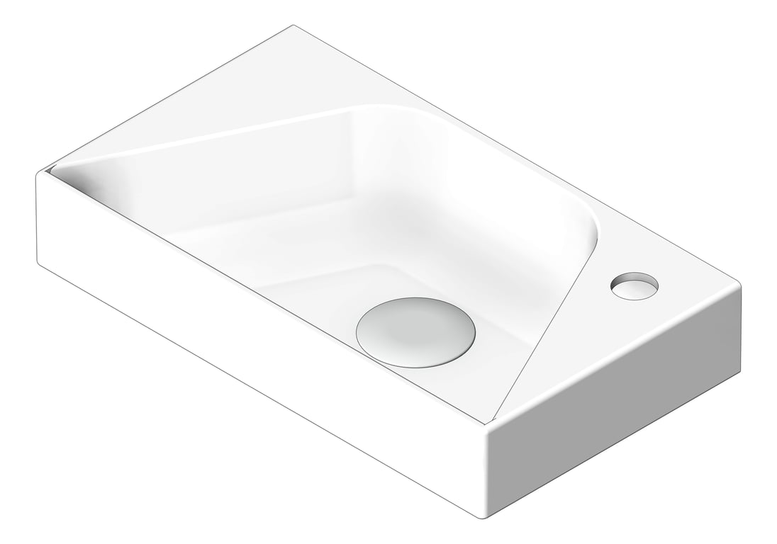 Navigate to Basin WallHung Plumbline Verso Projections Right