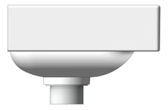 Left Image of Basin WallHung Plumbline Verso Projections Right