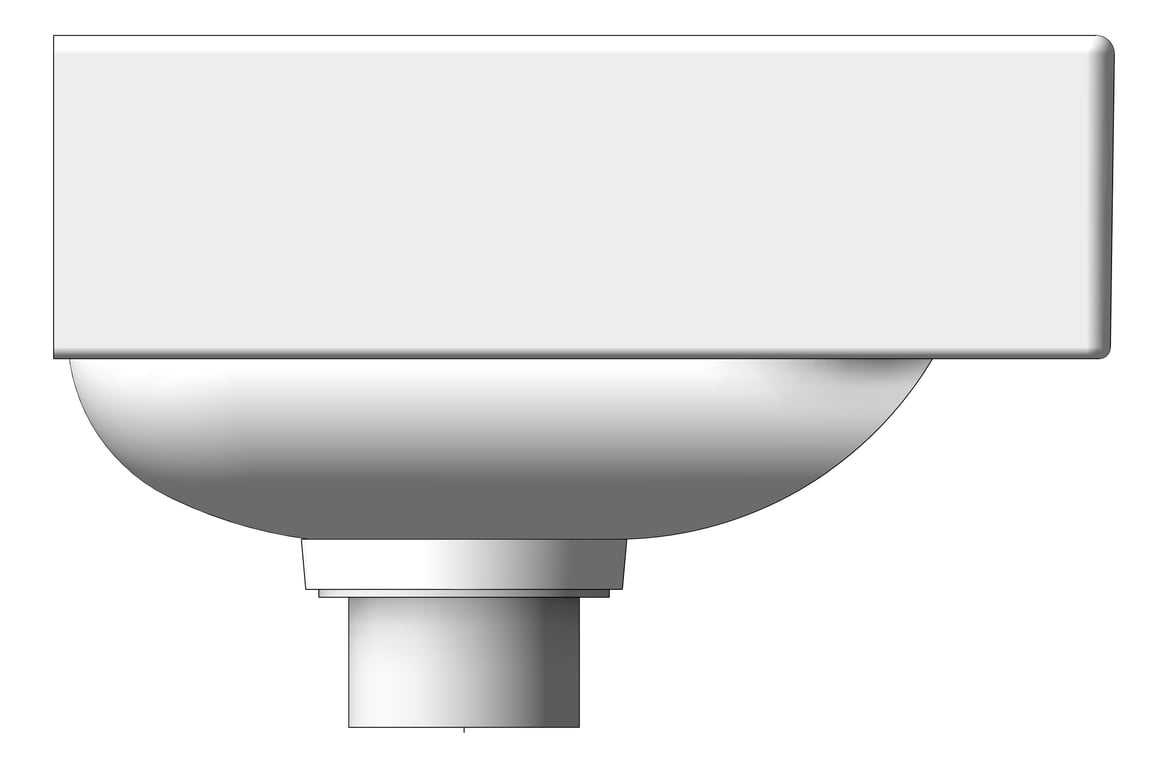 Left Image of Basin WallHung Plumbline Verso Projections Right