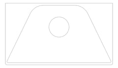 Plan Image of Basin WallHung Plumbline Verso Projections Right