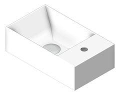 3D Shaded Image of Basin WallHung Plumbline Verso Slim Left