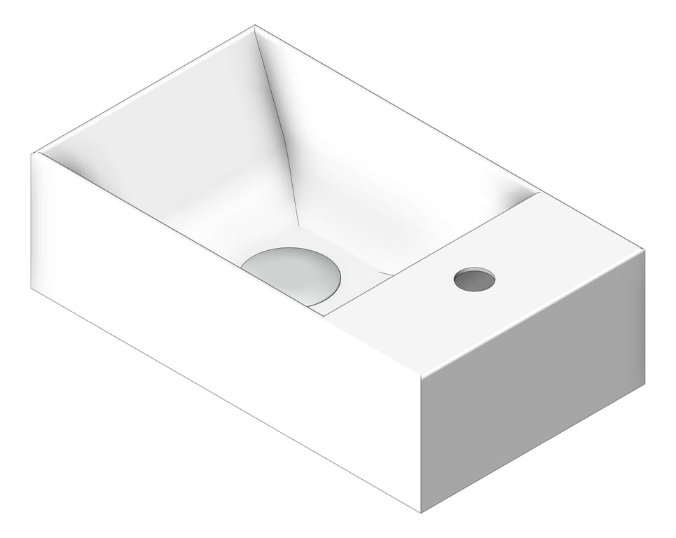 Navigate to Basin WallHung Plumbline Verso Slim Left