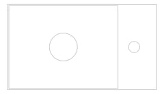 Plan Image of Basin WallHung Plumbline Verso Slim Left