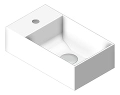 3D Shaded Image of Basin WallHung Plumbline Verso Slim Right