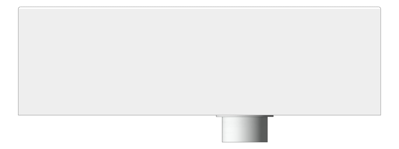 Front Image of Basin WallHung Plumbline Verso Slim Right