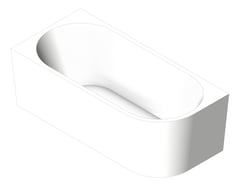 3D Shaded Image of Bath Corner Plumbline Tondo Left 1700