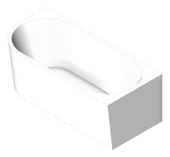 3D Shaded Image of Bath Corner Plumbline Tondo Right 1700