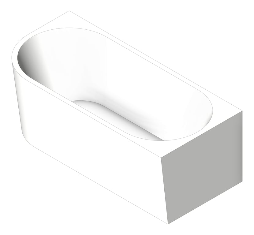 Bath Corner Plumbline Tondo Right 1700