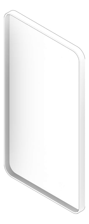 3D Documentation Image of Mirror SurfaceMount Plumbline FrameXL Rectangle