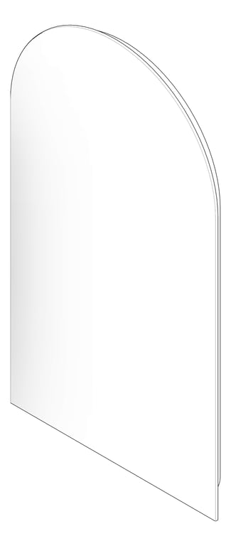 3D Documentation Image of Mirror SurfaceMount Plumbline Galaxy Backlit Arch