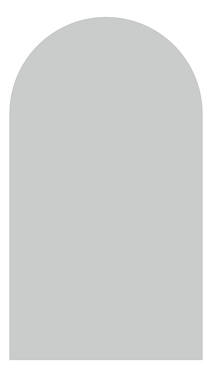 Front Image of Mirror SurfaceMount Plumbline Galaxy Backlit Arch