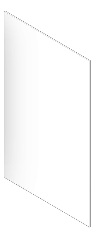 3D Documentation Image of Mirror SurfaceMount Plumbline Galaxy Backlit Rectangle