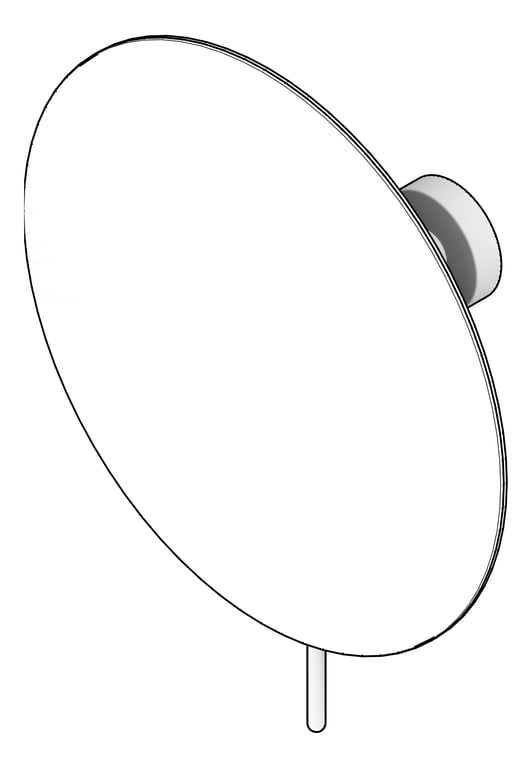 3D Documentation Image of Mirror WallMount Plumbline Buddy Progetto Magnifying