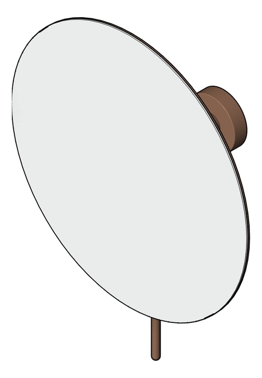 Mirror WallMount Plumbline Buddy Progetto Magnifying