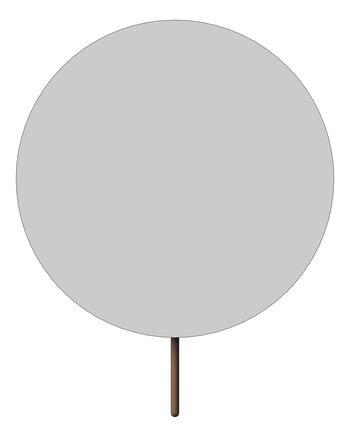 Front Image of Mirror WallMount Plumbline Buddy Progetto Magnifying