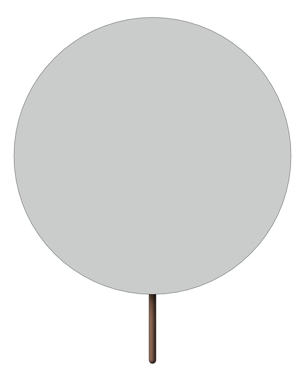 Front Image of Mirror WallMount Plumbline Buddy Progetto Magnifying