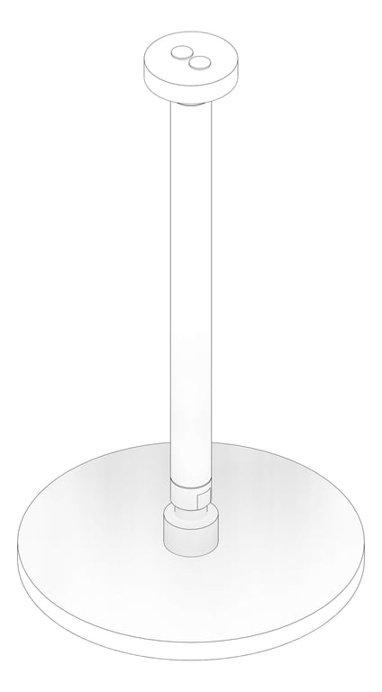 3D Documentation Image of Shower Ceiling Plumbline Buddy Progetto Rainhead 200mm