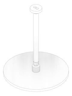 3D Documentation Image of Shower Ceiling Plumbline Buddy Progetto Rainhead 300mm