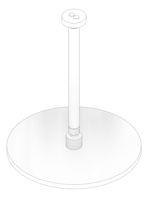 3D Documentation Image of Shower Ceiling Plumbline Buddy Progetto Rainhead 300mm