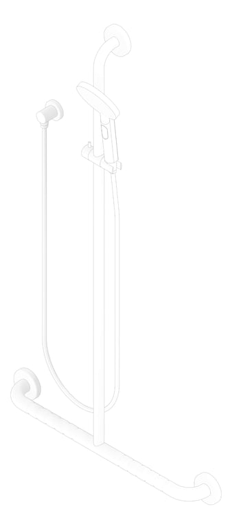 3D Documentation Image of Shower Rail Plumbline Slider