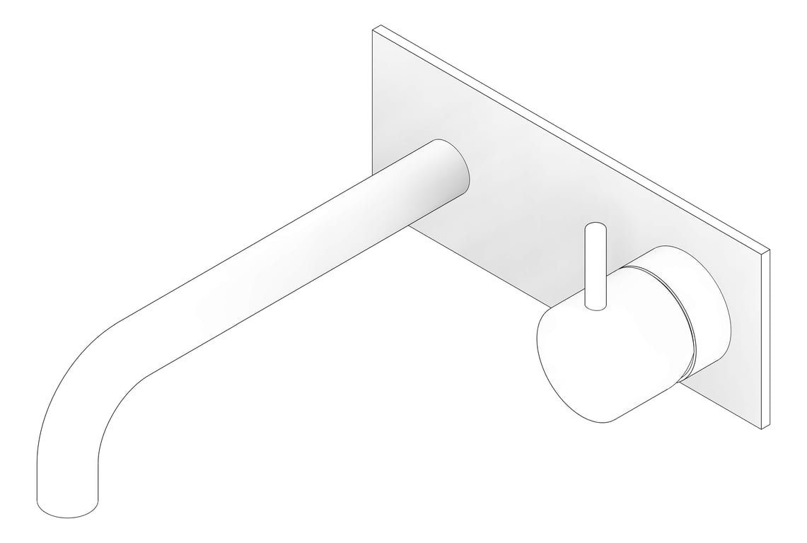 3D Documentation Image of MixerSet Wall Plumbline Buddy Backplate