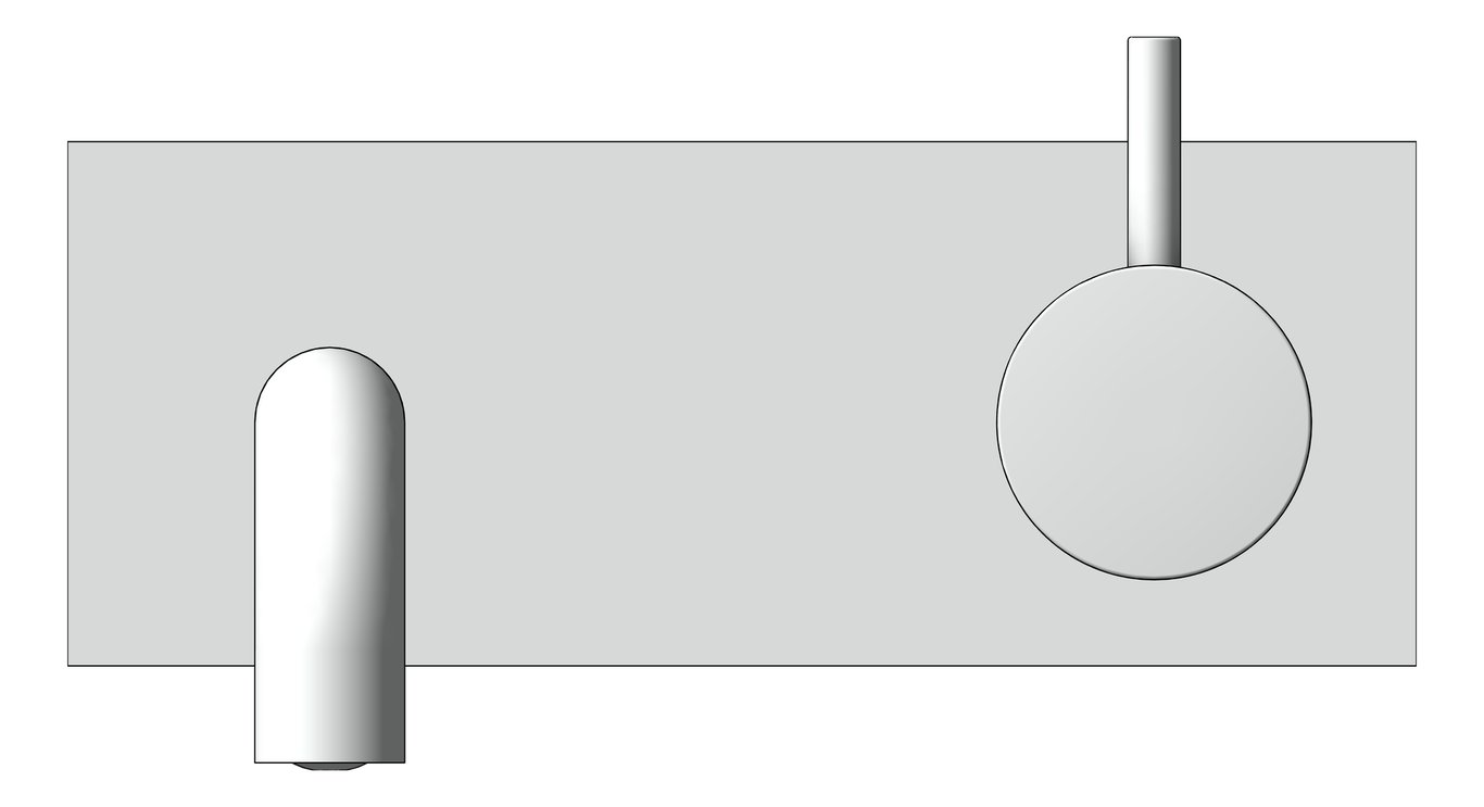 Front Image of MixerSet Wall Plumbline Buddy Backplate