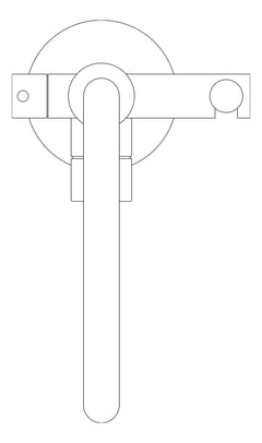 Plan Image of Mixer Freestanding Plumbline Buddy Progetto Bath HandShower