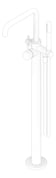 3D Documentation Image of Mixer Freestanding Plumbline Buddy Progetto Bath HandShower Square