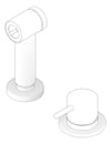 3D Documentation Image of Spout Kitchen Plumbline Buddy DeckMount RinseSpray