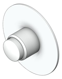 3D Shaded Image of FlushButton Wall Plumbline Progetto Tempo Urinal