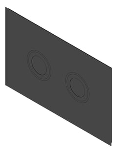 3D Shaded Image of FlushPlate Wall Plumbline Mod