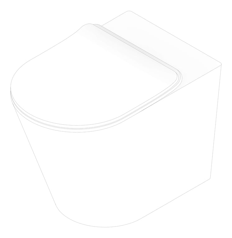 3D Documentation Image of ToiletPan Floor Plumbline Evo Slim