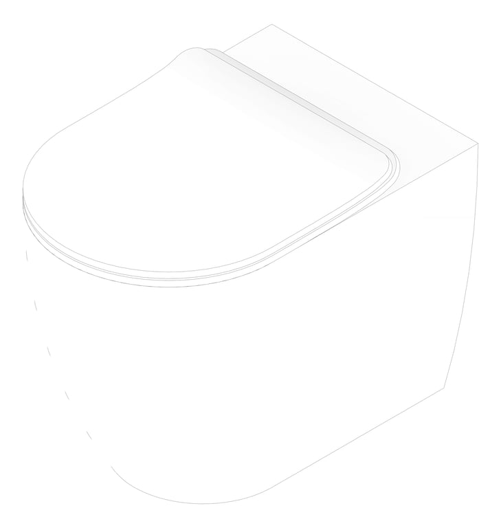 3D Documentation Image of ToiletPan Floor Plumbline ZenII Slim