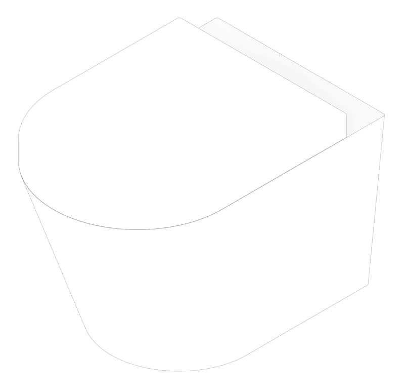 3D Documentation Image of ToiletPan WallHung Plumbline Evo
