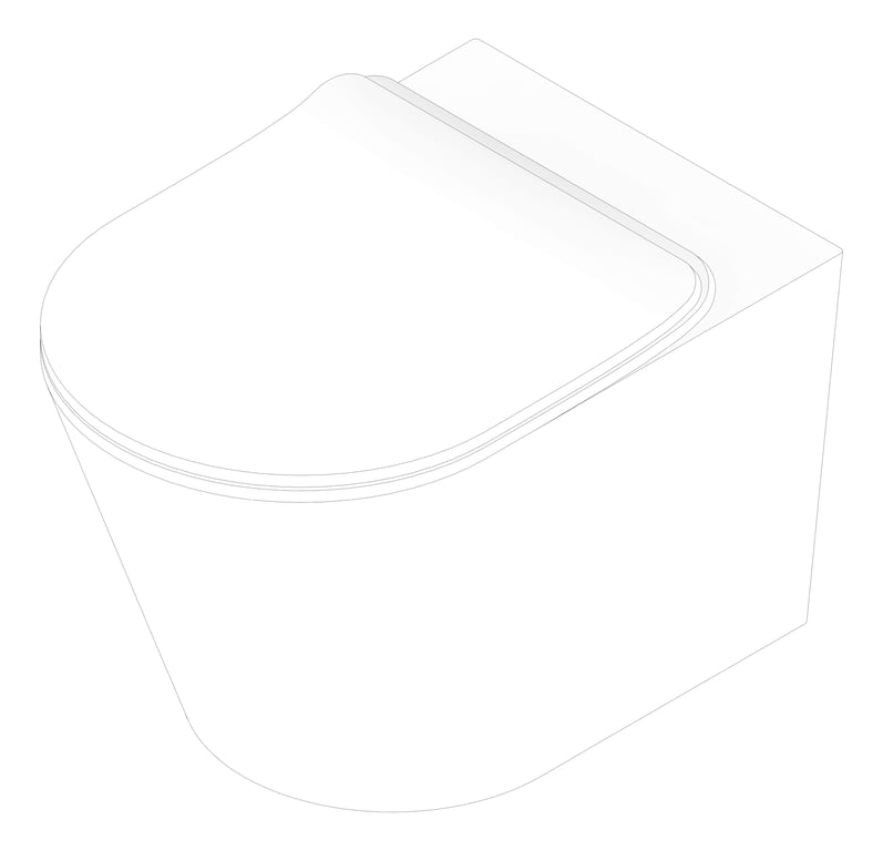 3D Documentation Image of ToiletPan WallHung Plumbline Evo Slim