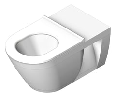 3D Shaded Image of ToiletPan WallHung Plumbline Sfera RearInlet