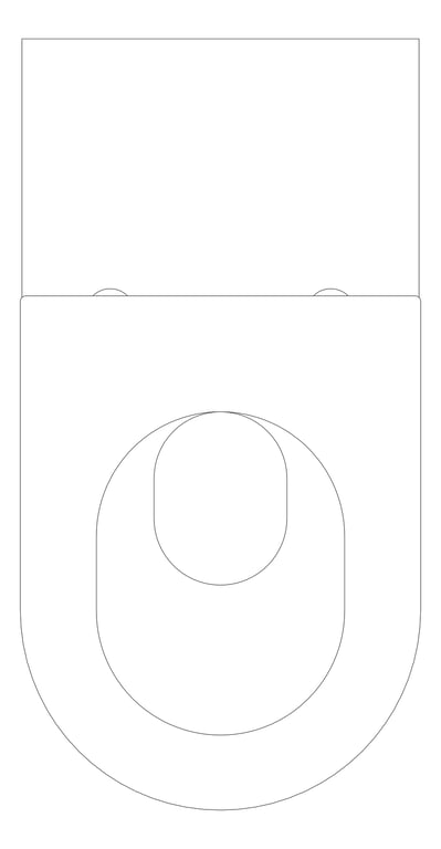 Plan Image of ToiletPan WallHung Plumbline Sfera RearInlet