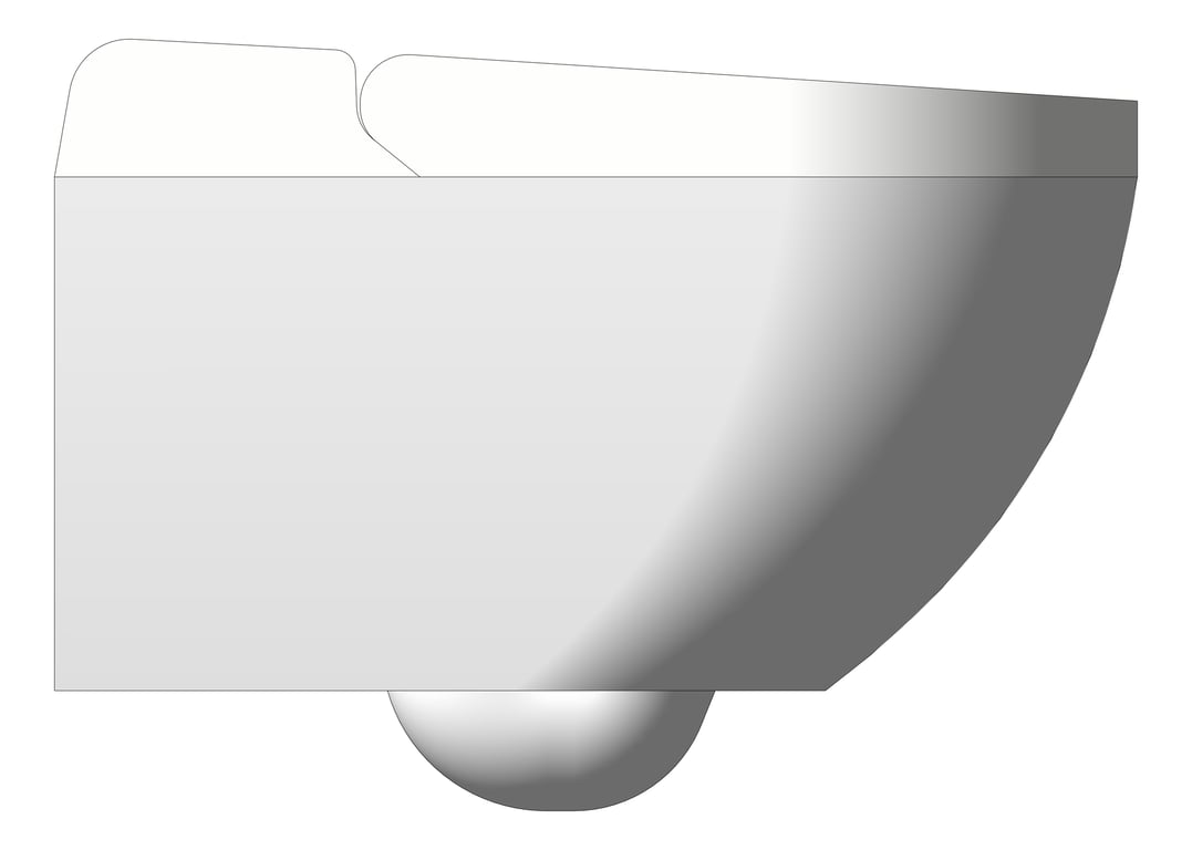 Left Image of ToiletPan WallHung Plumbline Sfera Rimless