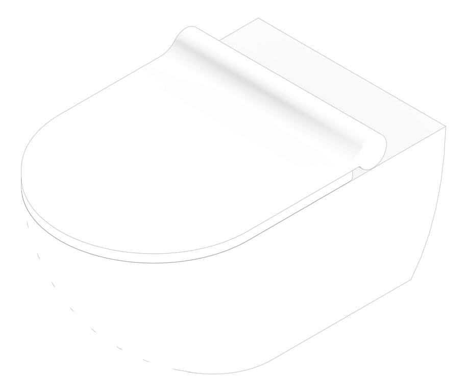 3D Documentation Image of ToiletPan WallHung Plumbline Sfera SlimSeat