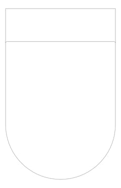 Plan Image of ToiletPan WallHung Plumbline Sfera ThickSeat