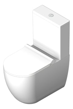 3D Shaded Image of ToiletSuite WallFaced Plumbline Sfera Rimless SlimSeat