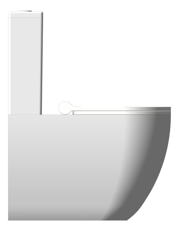 Left Image of ToiletSuite WallFaced Plumbline Sfera Rimless SlimSeat