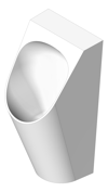 3D Shaded Image of Urinal WallHung Plumbline Progetto Zen