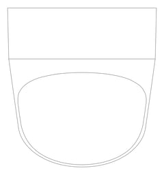 Plan Image of Urinal WallHung Plumbline Progetto Zen