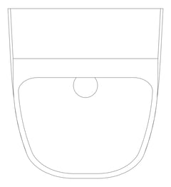 Plan Image of Urinal Wall Plumbline Sfera RearInlet